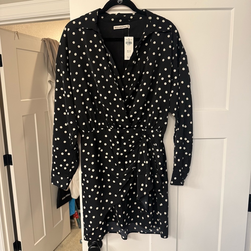 Abercrombie & Fitch Black Dress Polka Dot